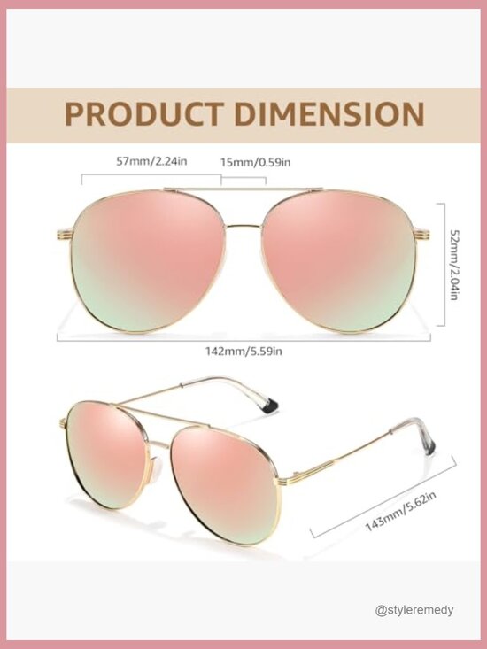 Tangle-Free Metal Frame Polarized Aviator Sunglasses UV400 Protection main image 5